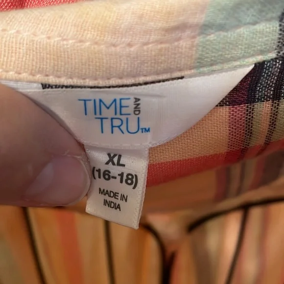 🍑🍑🍑BOGOHO 🍑🍑🍑Plaid  Button Down LS Shirt - Picture 6 of 9